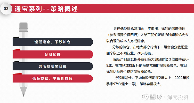 【泽元投资】投资策略 回顾一下我们的投资理念：“原教旨主义”价值投资 我们将以最悲观的心态来看待经济形势和市场形势，拒绝虚无缥缈的“愿景”“概 