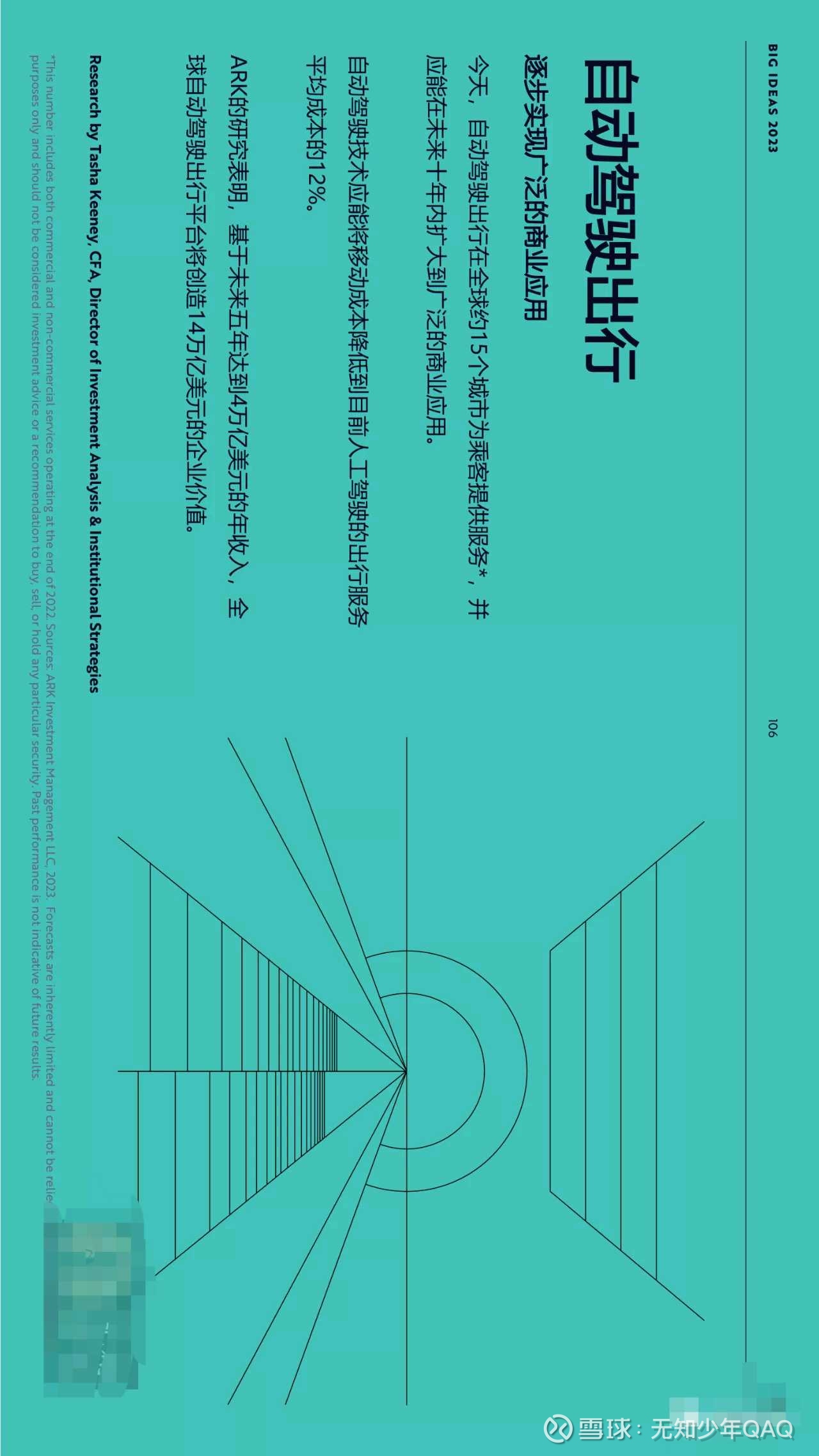 木头姐《Big Ideas 2023》｜自动驾驶出行部分本文摘译自方舟投资公司（Ark Invest）发布的《Big Ideas  2023》年度投研报告，节选了自动驾驶出行部分...