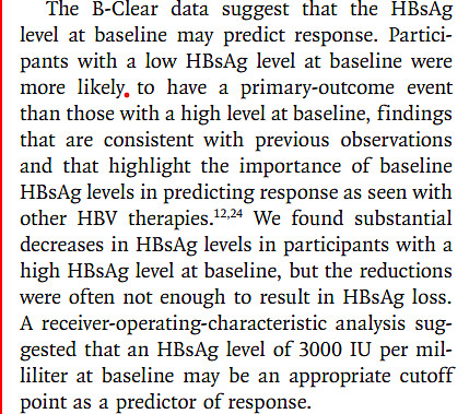 HBV Trial Notes GSK-836 Bepirovirsen作为ASO药物的IIb中期数据读出， 临床方案B-clear分为核苷酸 ...