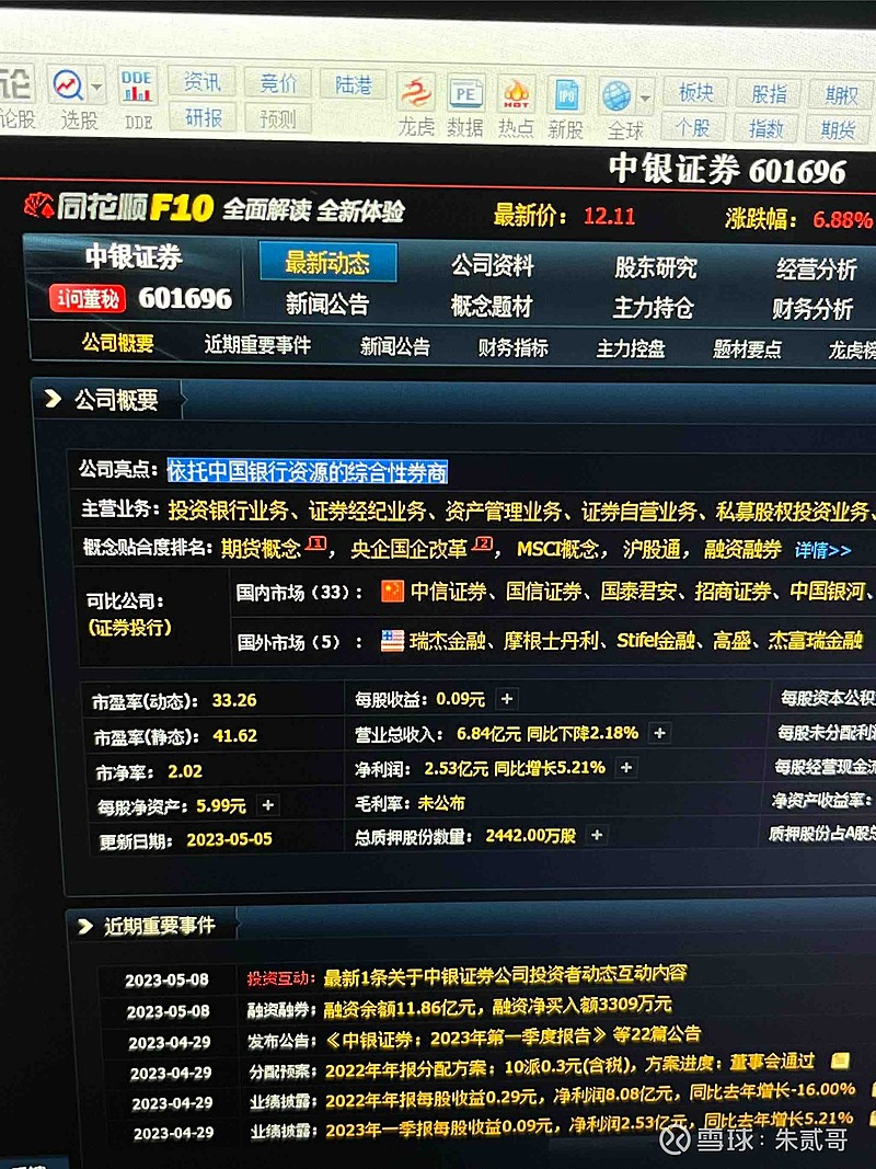 中银证券(SH601696)$ 我坚信会补涨，看同花顺介绍，亮点：依托中国银行资源的综合征券商。又是中字头又是...