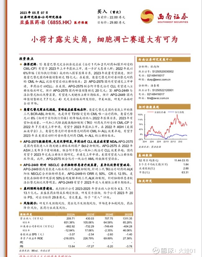 亚盛医药-B(06855)$ 推荐逻辑:1)奥雷巴替尼完全批准适应症(治疗1 代和2