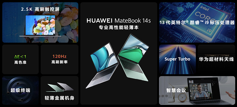 华为MateBook 14s 2023新品发布，多方面性能升级，轻薄便携更专业-锋巢网
