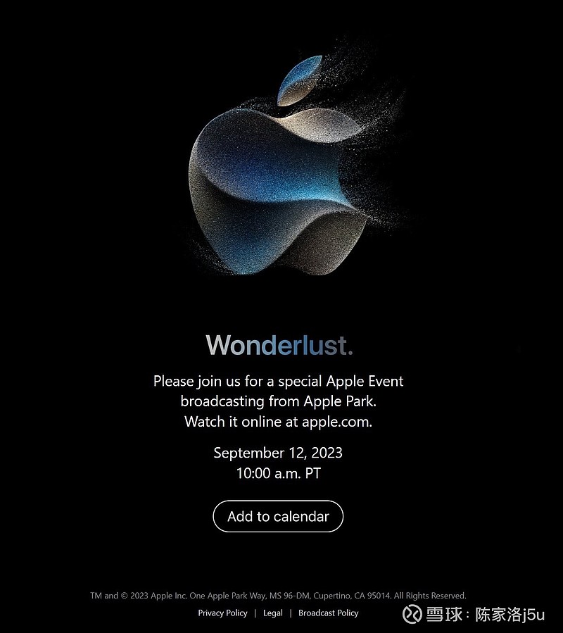苹果公司 将在9月12号App