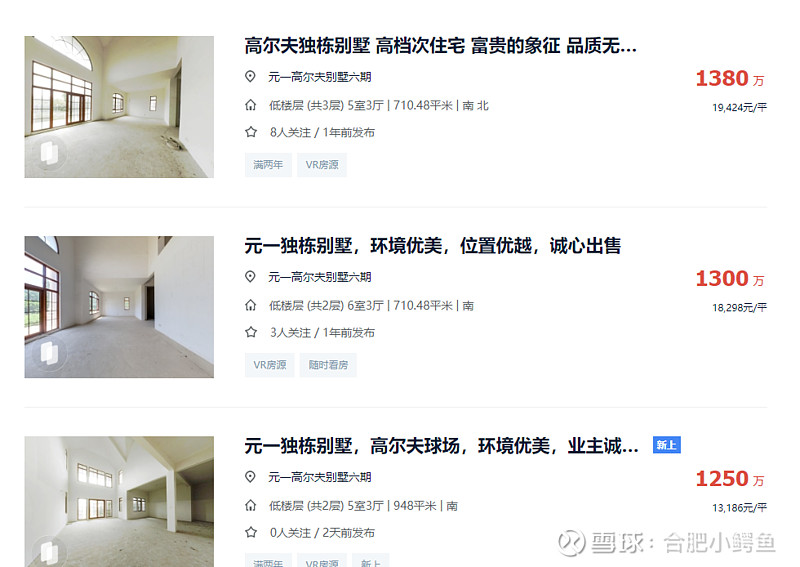 地产的流动性。长丰县有1200万的房子，有一个小区没人住，最低挂牌价400万的房子。这些都是几年没有成交的。但是房东不降... - 雪球