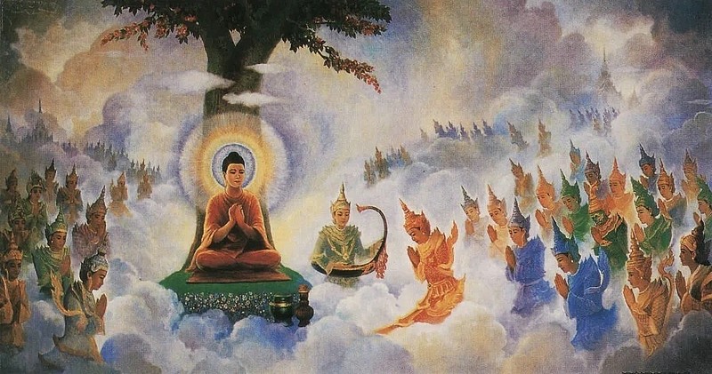 佛教的四大节日之一天降日，在此
