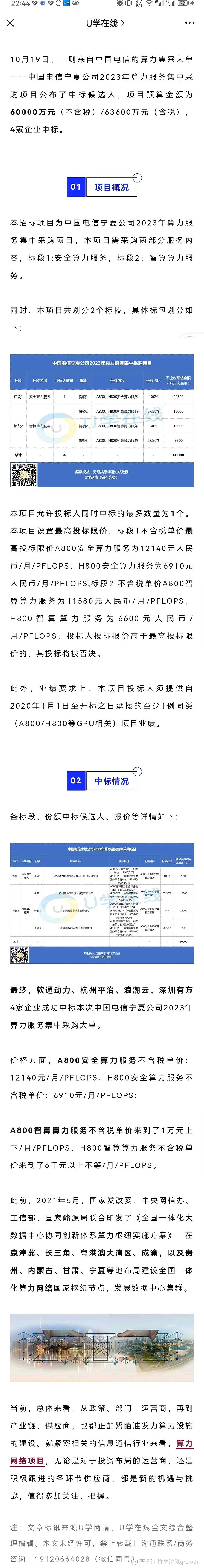 软通动力 Sz301236 软通动力 、杭州平治、浪潮云、深圳有方 4家企业成功中标本次 中国电信 宁夏公司202 雪球