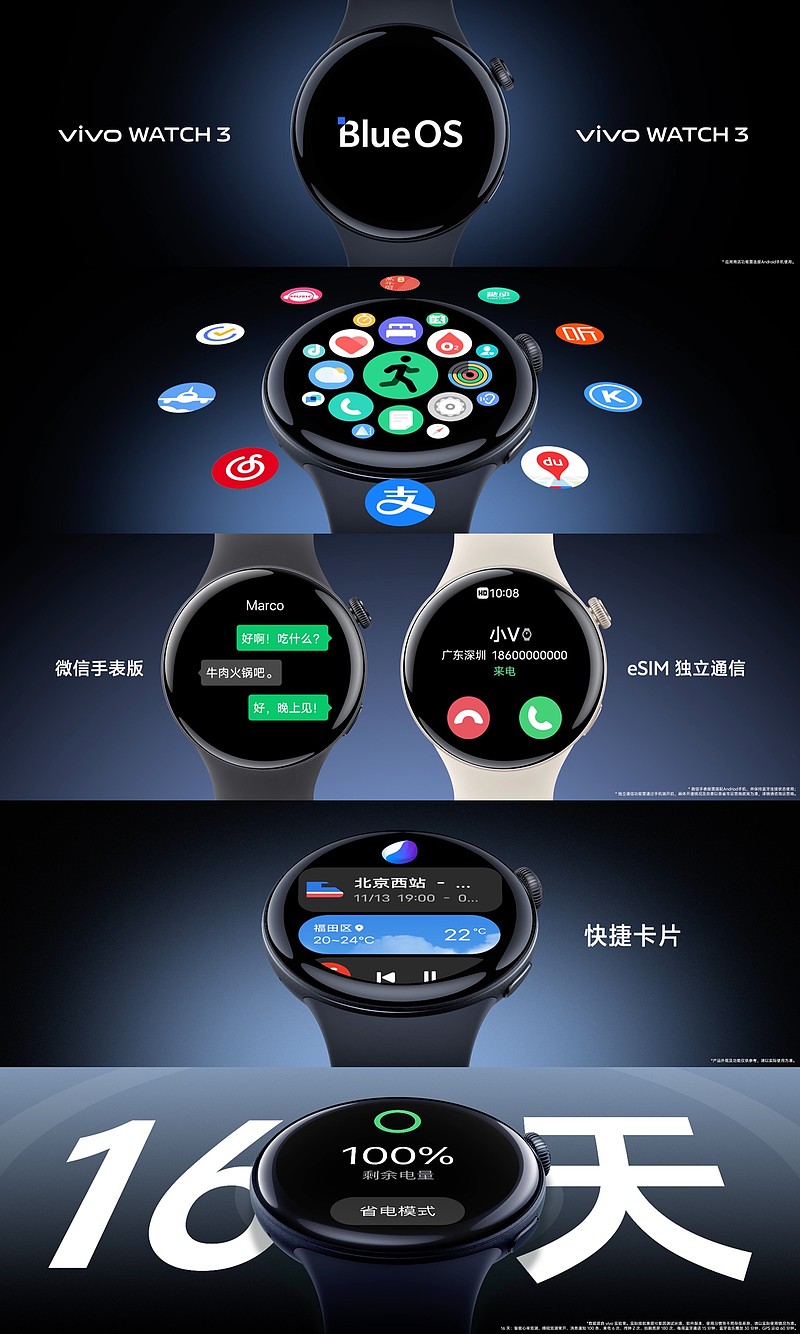 智能表现，健康在线，vivo WATCH 3全新发布-锋巢网