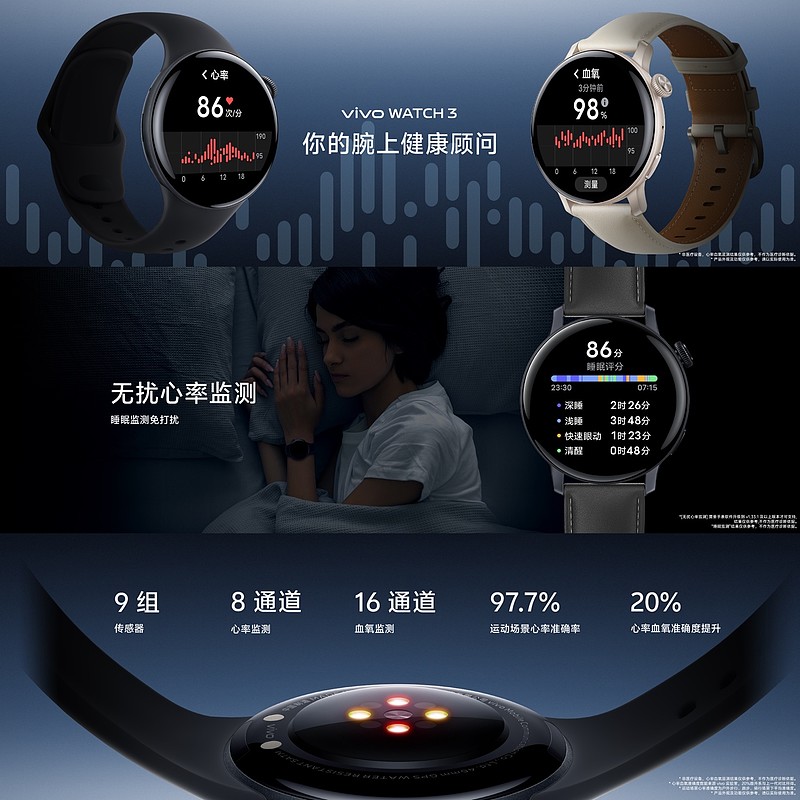 智能表现，健康在线，vivo WATCH 3全新发布-锋巢网