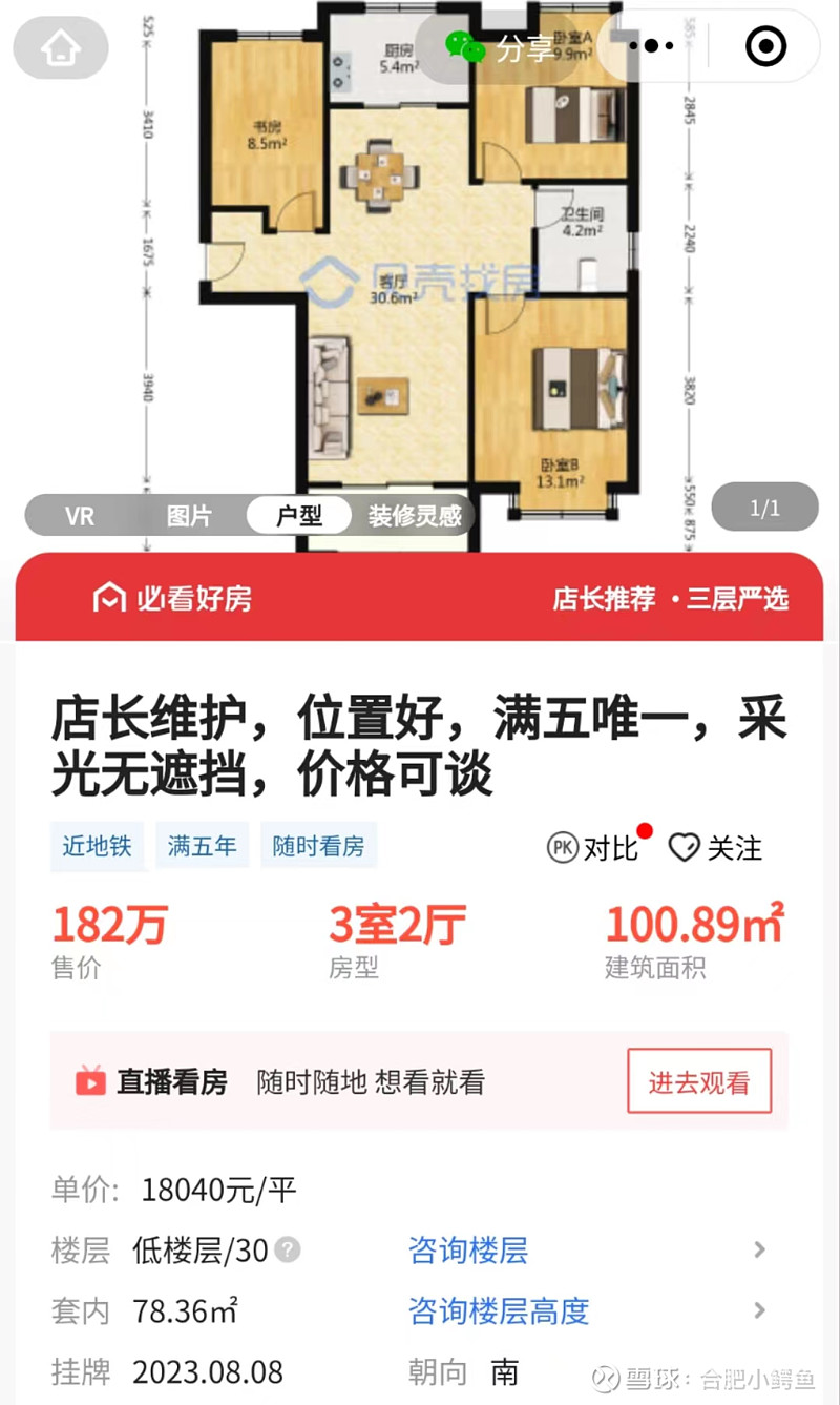 这套房，在合肥高新区，租金一年4万，现在房价182万，差不多到底了。比租房划算了。同户型，最高3.6万吧。房东就4个字：... - 雪球