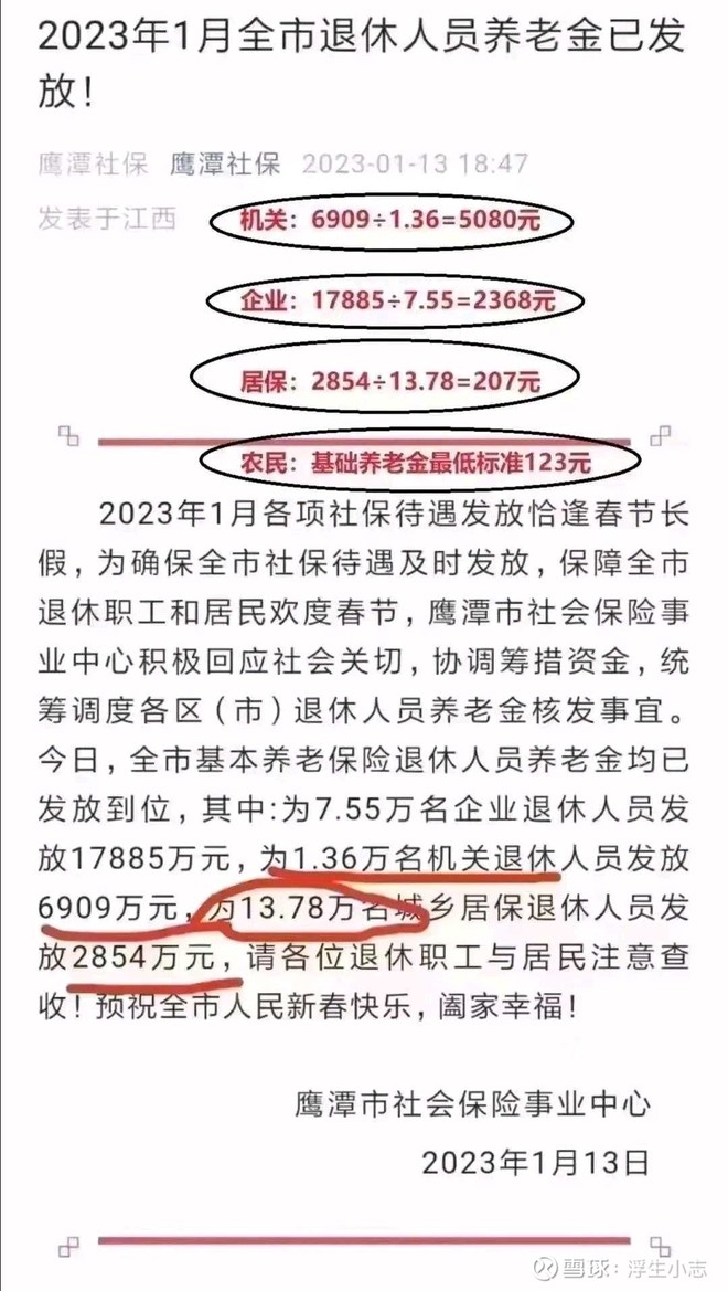 23年初，鹰潭社保局发了个工作