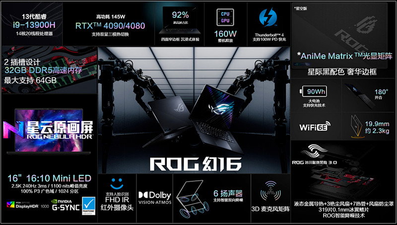 ROG幻14/幻16新品至高搭载RTX4090 越级性能打造生产力标杆-锋巢网