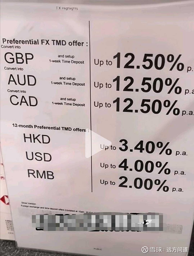 纳尼？ 香港银行储蓄利率高达12.5%！存100万岂不躺赢12.5万？什么鬼，银行存款利率高达12.5%！近期有不少球...