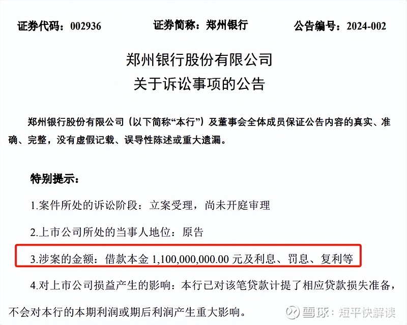 逾20亿元！郑州银行披露涉多家房企诉讼