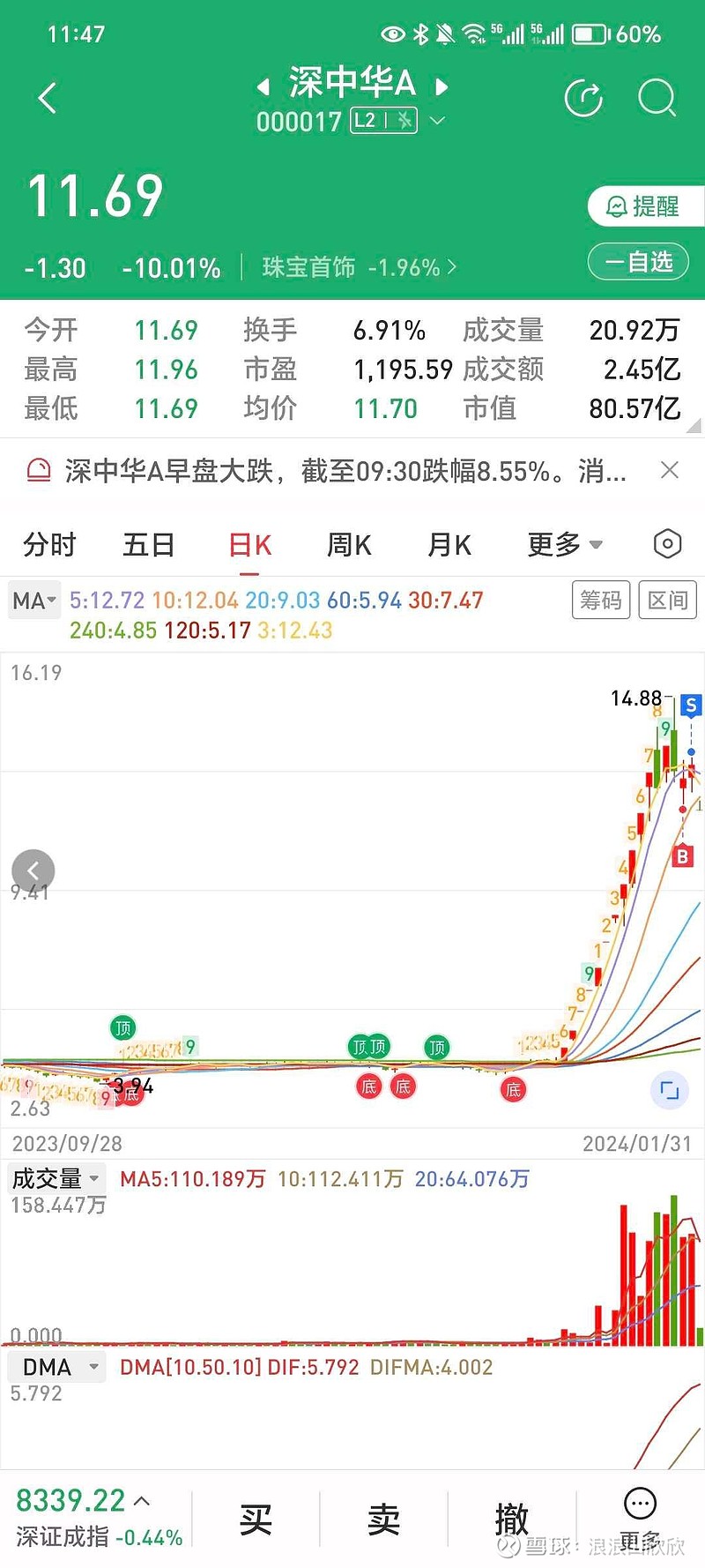 上午没系统时间盯盘，看了一眼就