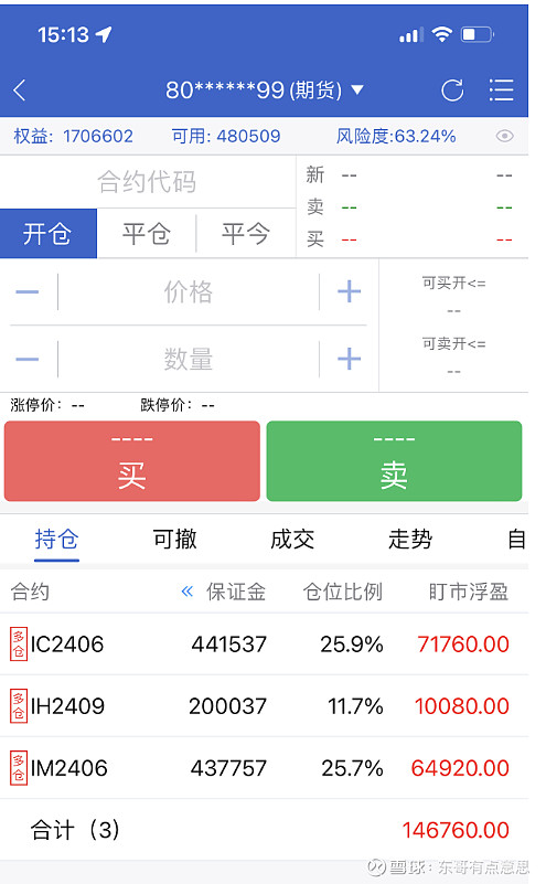 本日股票盈利45w本年亏损29w股指期货本日盈利14w本年盈利30w