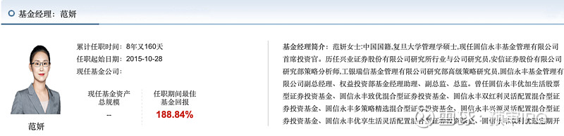 从业8年,管理规模超170亿 瑞财经 吴文婷 4月3日,圆信永丰基金管理