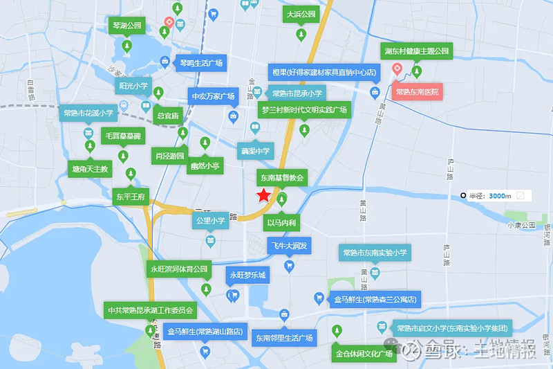 聚集了省重点级小学常熟市东南实验小学,常熟市阳光学校,二级医院常熟