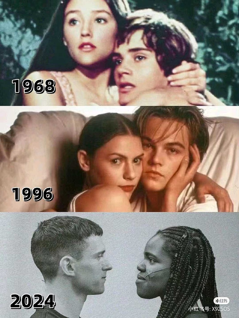 看了新版《罗密欧与朱丽叶》的选角我突然意识到这压根不是什么政治正确这是故意丑化和矮化黑人明明有漂亮的黑人演员但资本方偏偏...