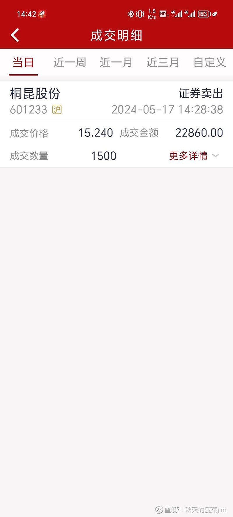 中信特钢 桐昆股份 ，哔了狗