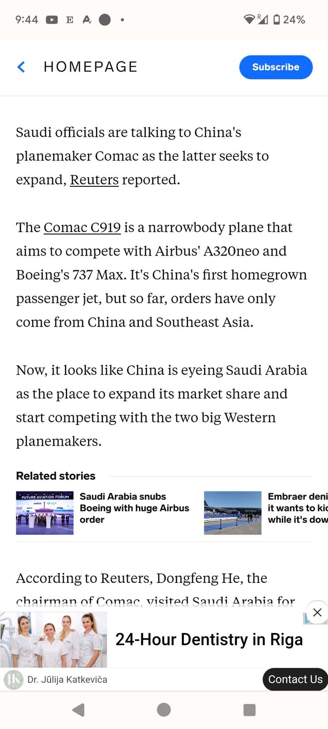 沙特也希望购买C919