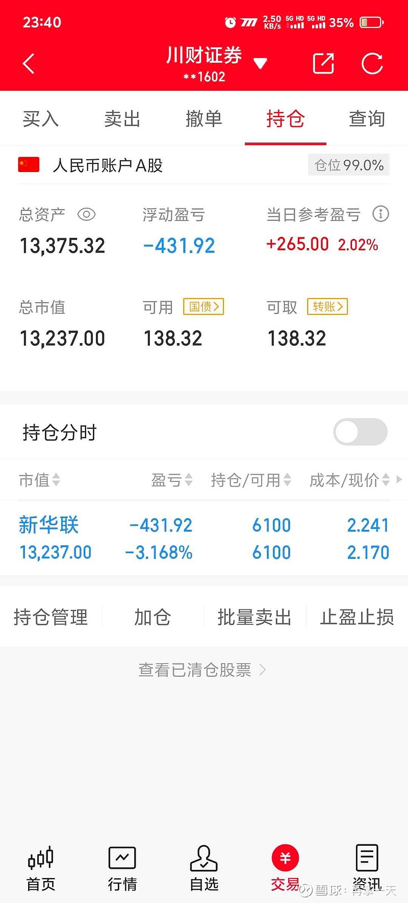 5w实盘day6 今日 2%,总收益-16.89%.