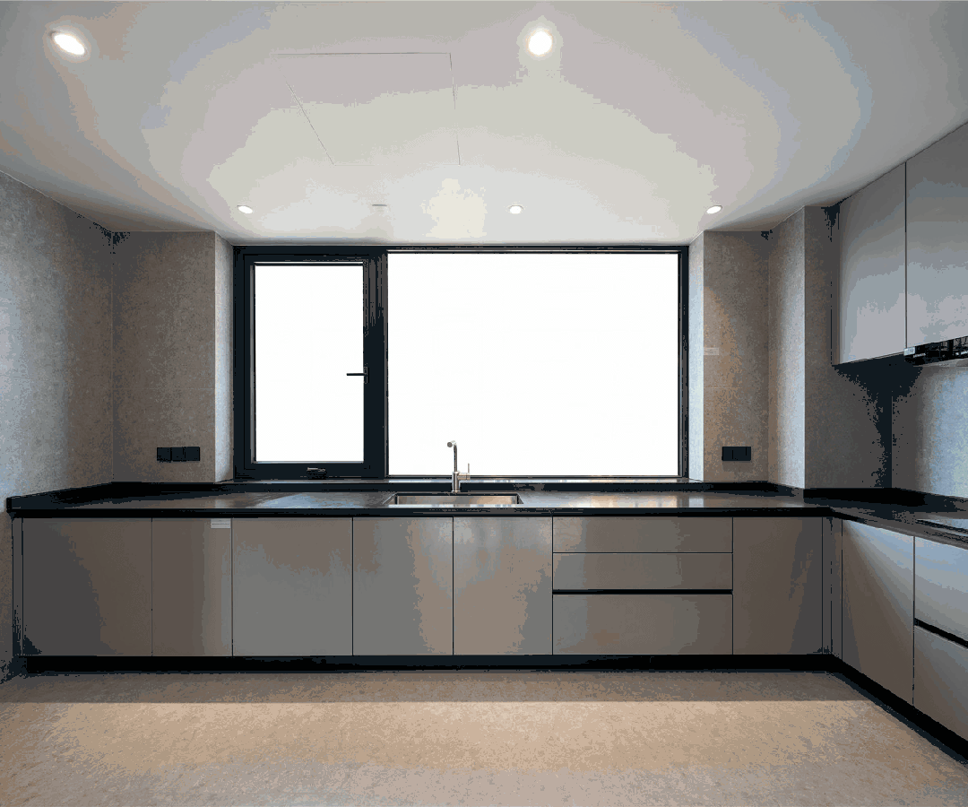 190㎡户型的双主卧套房带来了尺度上的私密感和尊贵感,就连北侧厨房的