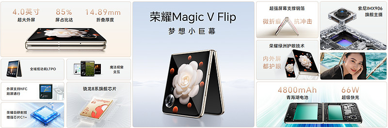 梦想小巨幕，荣耀Magic V Flip正式登场，售价4999元起-锋巢网