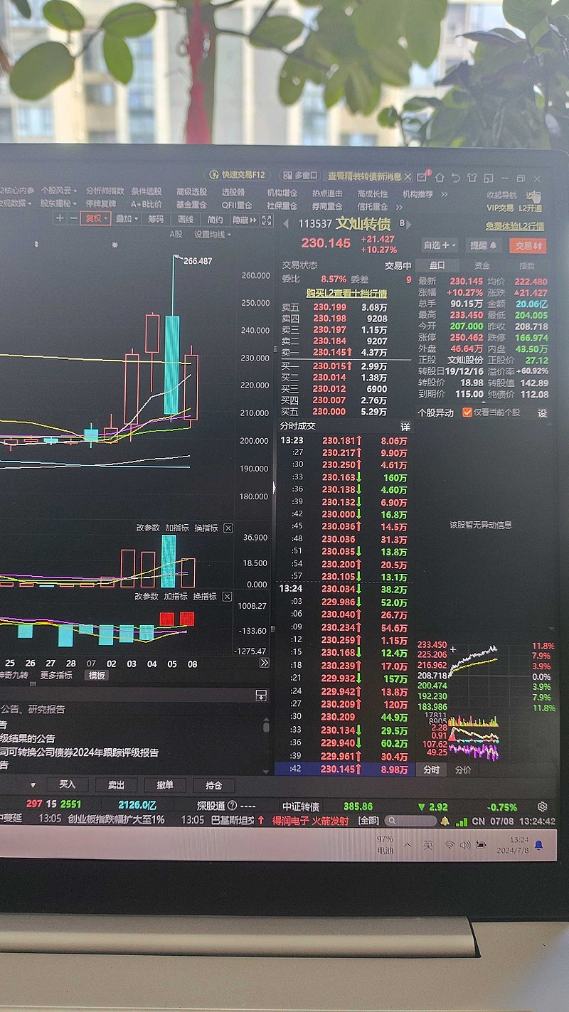 文灿转债 最近有资金搞事情,几天就涨了30,周五突然割韭菜跳水大跌