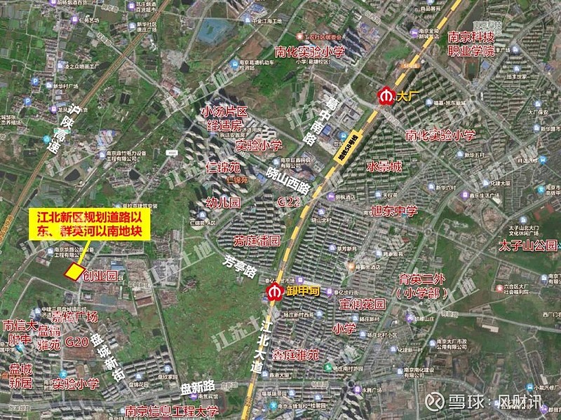 地块名称:江北新区规划道路以东,群英河以南(njjbb020-15-05)地块地块
