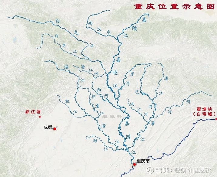 嘉陵江水系分布图图片