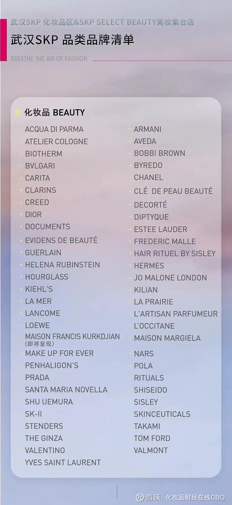 “全球店王”SKP落户武汉，150+美妆品牌搅动风云 继北京、西安和成都之后，北京华联集团全国第四座SKP落子武汉。自2021年5月北京华联 ...