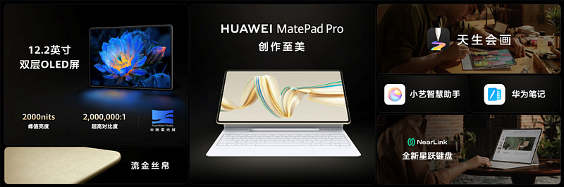 华为MatePad Pro 12.2 英寸发布旗舰好屏畅享全天候创作-锋巢网