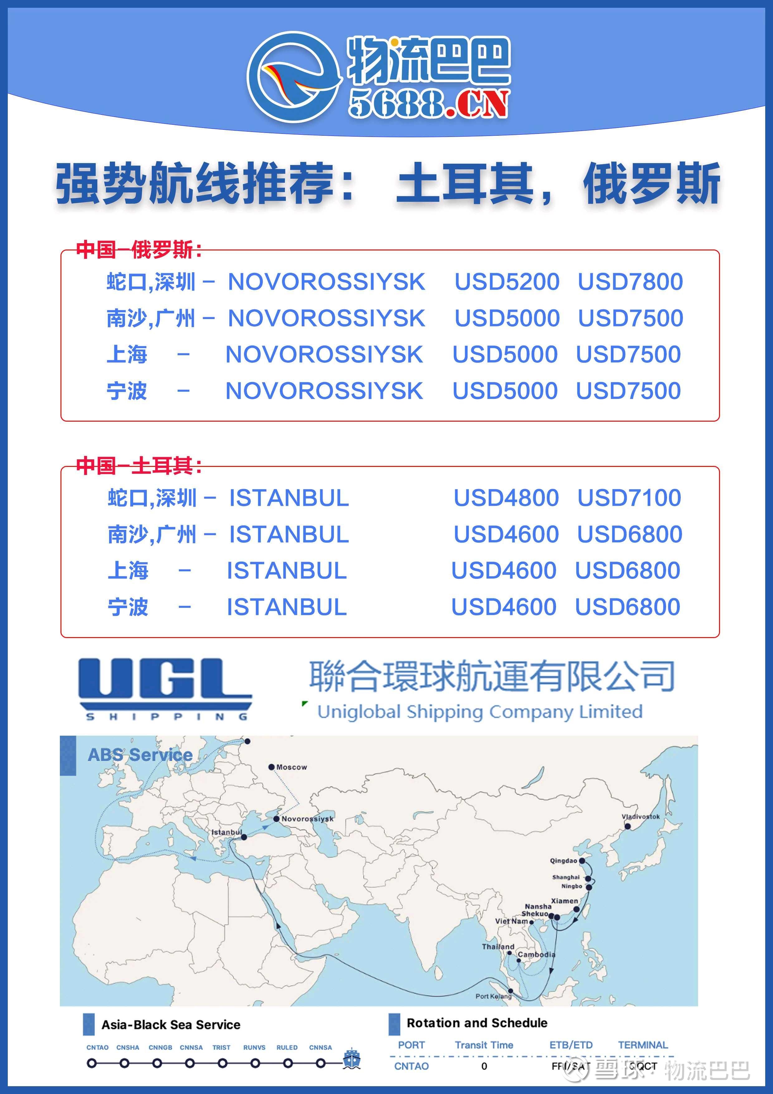 UGL船公司，UGL货物跟踪据物流巴巴网资讯. 联合环球航运有限公司,Uniglobal Shipping Company Limited 船公司介绍...
