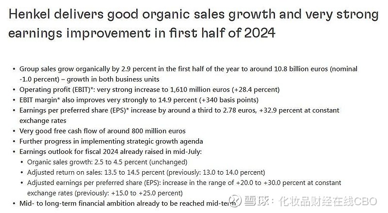 汉高上半年营收852亿元,利润增长28.4% 日前,汉高集团公布了2024年上半年财报。财报显示,集团上半年业务表现强劲,实现销售额108. ...