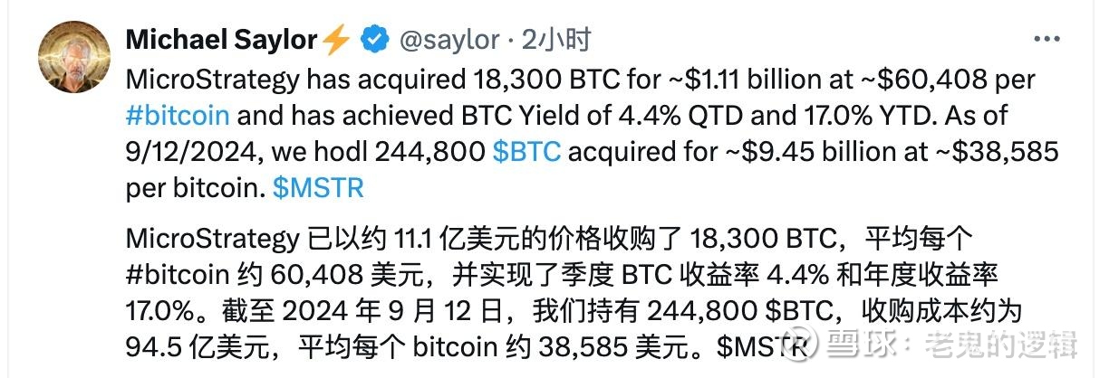 MSTR的单股含饼率，一直在提升。1.75X 的 MSTX 也已浮盈。$Microstrategy(MSTR)$ - 雪球