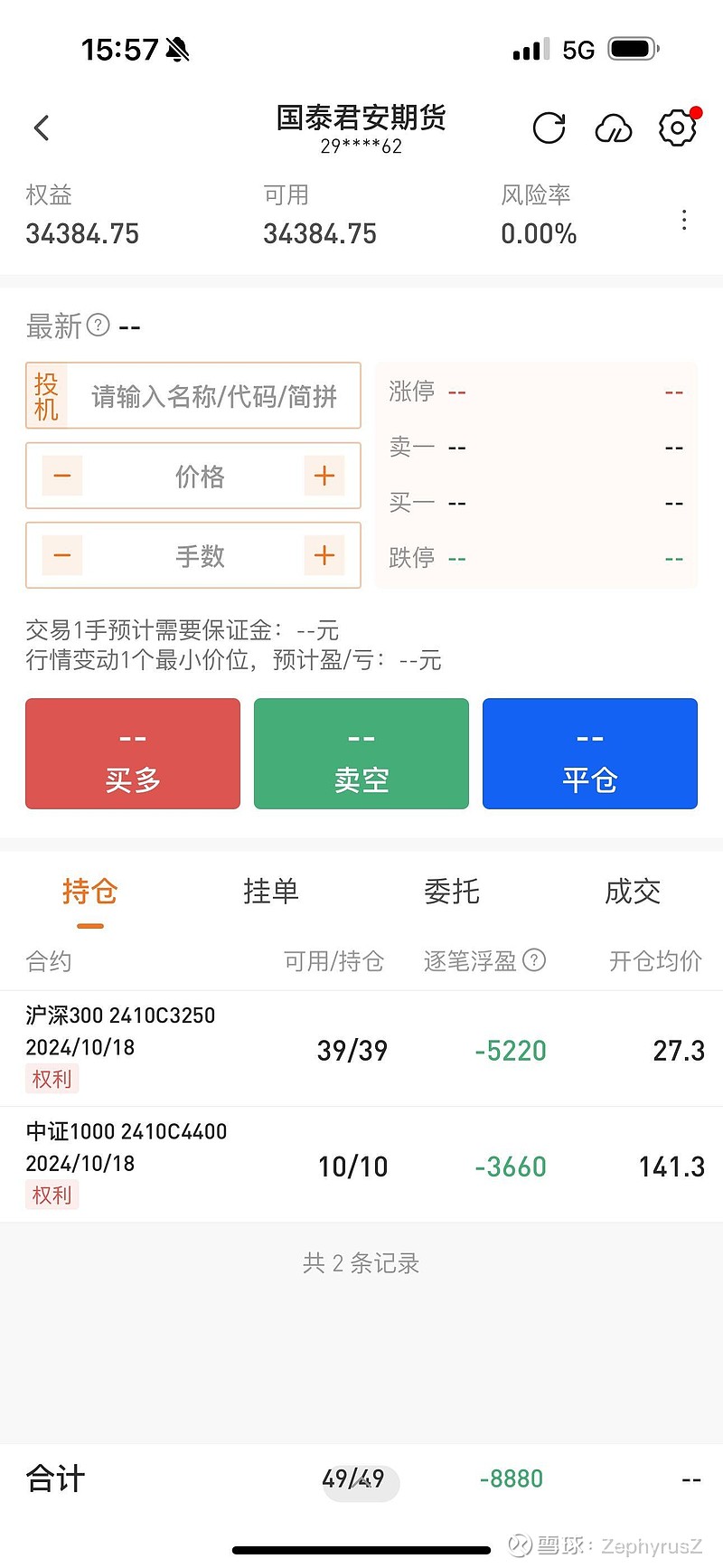 19第39个交易日-今日盈利9.9万本金:122万,当前总持仓权益:27.