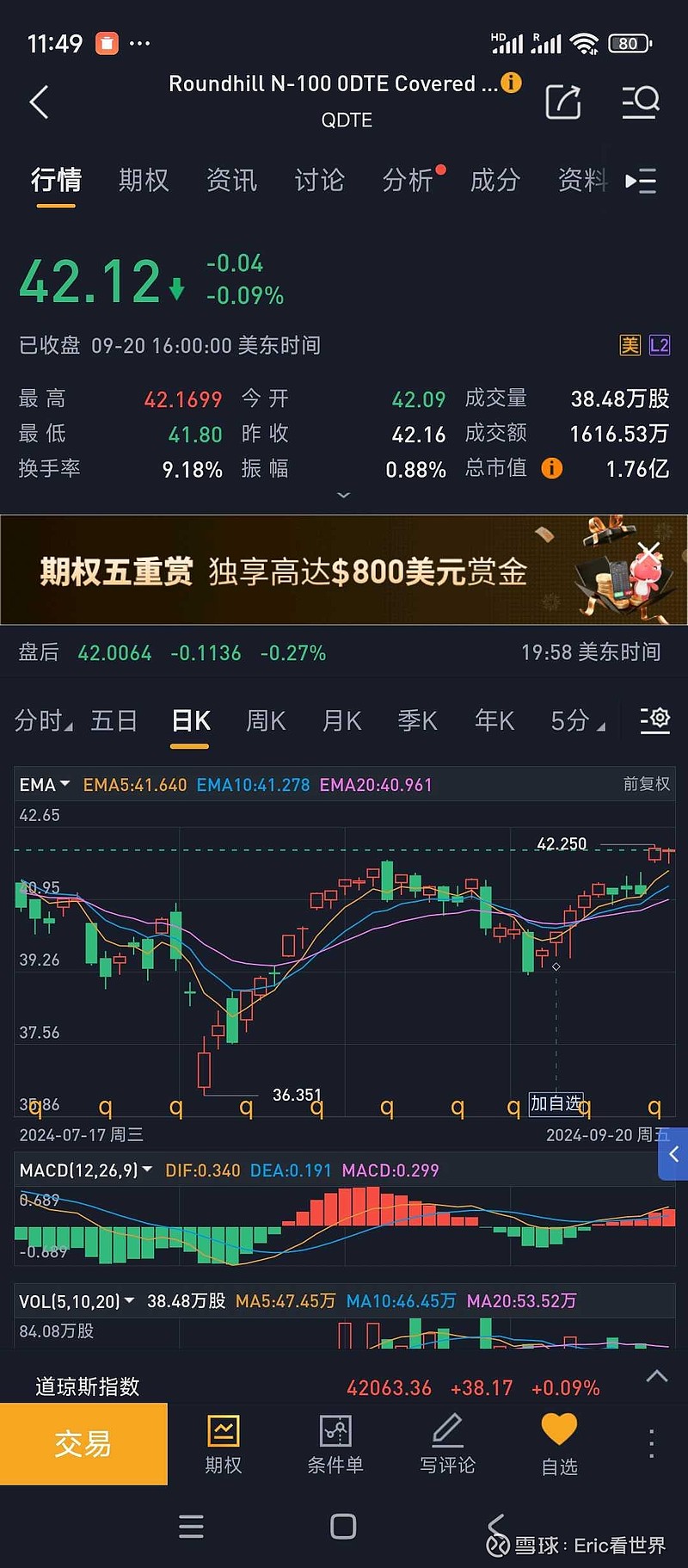 每周派息的美股ETF，QDTE这是一个2024.3.6才发行的指数型ETF基金，每周派息的政策，迅速引起围观。观察一下它...