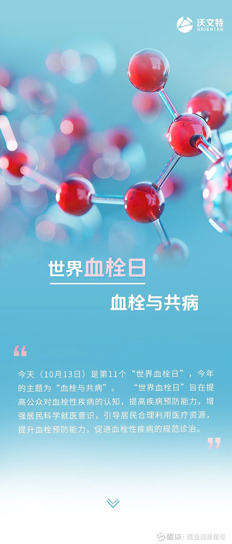 世界血栓日 · 血栓与共病 有观点,有态度 这是医业观察的第2290-6期文章 来源:沃文特生物血栓是指血液在血管内异常凝固形成的固体,可能 ...