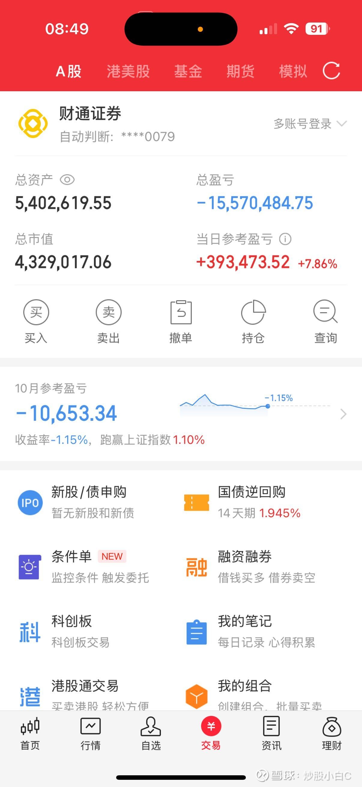 股票行情600487