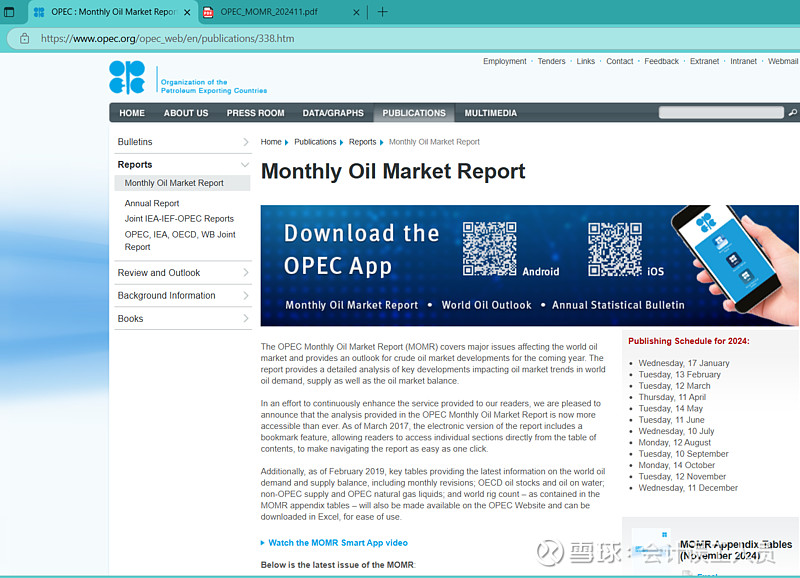 Opec opec monthly oil market report 2024 9