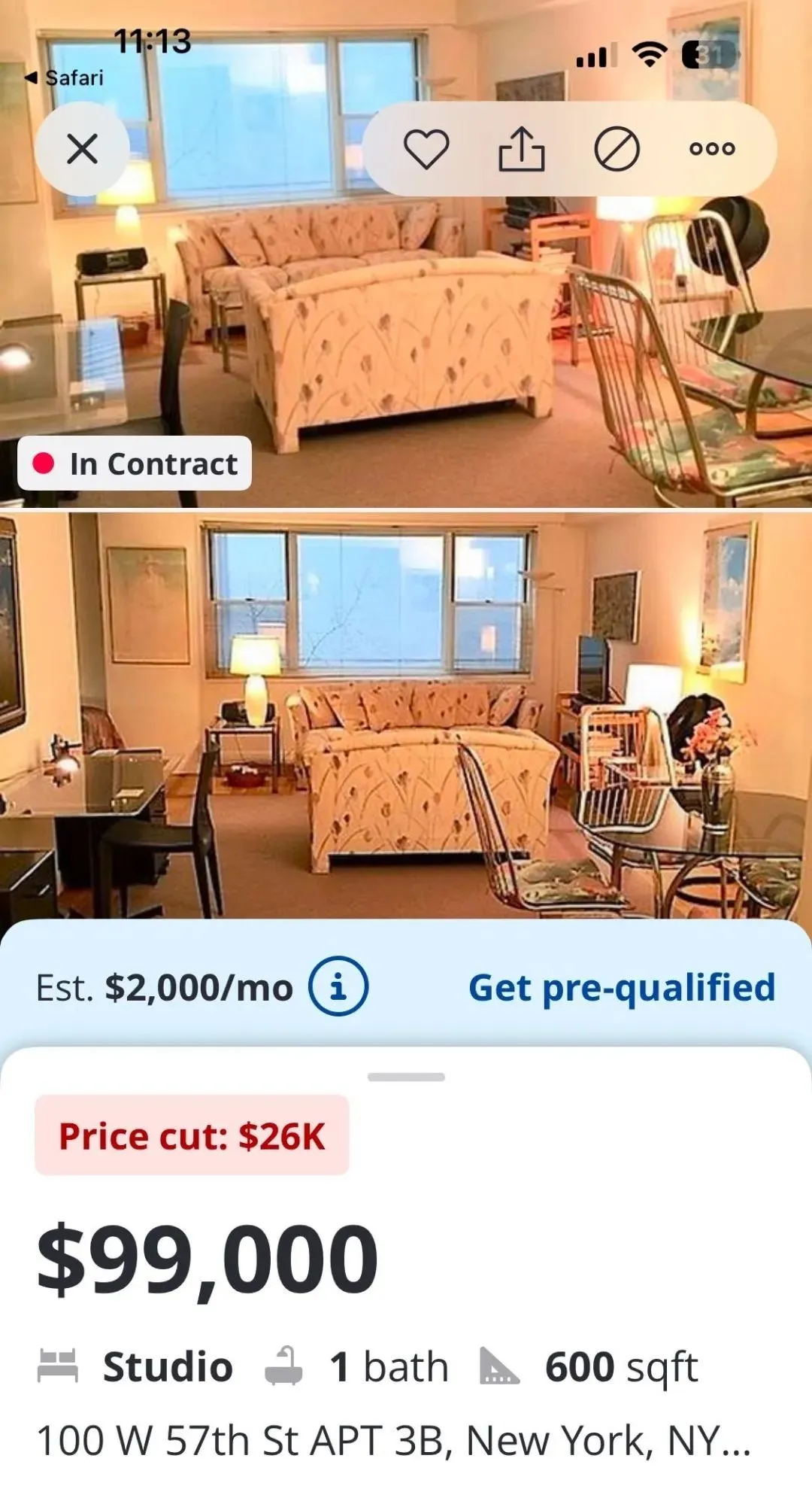 纽约曼哈顿中城，亿万富豪大道，10万美金就能买下55平米的房子！为何如此便宜？ 在美国纽约曼哈顿中城最昂贵的地段，亿万富豪大道W  57街，有小伙伴惊奇的发现：不到10万美金就有人买下了这个600尺的S...