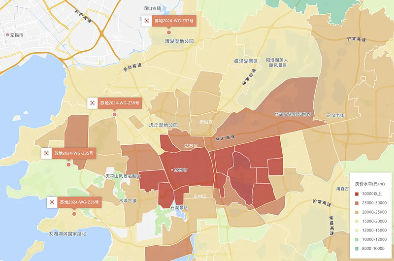 苏州土拍收金25.21亿,4宗地块均底价成交 12月18日,苏州市本级范围内迎来4宗涉宅用地出让,其中吴中区2宗、工业园区1宗、高新区1宗,总 ...