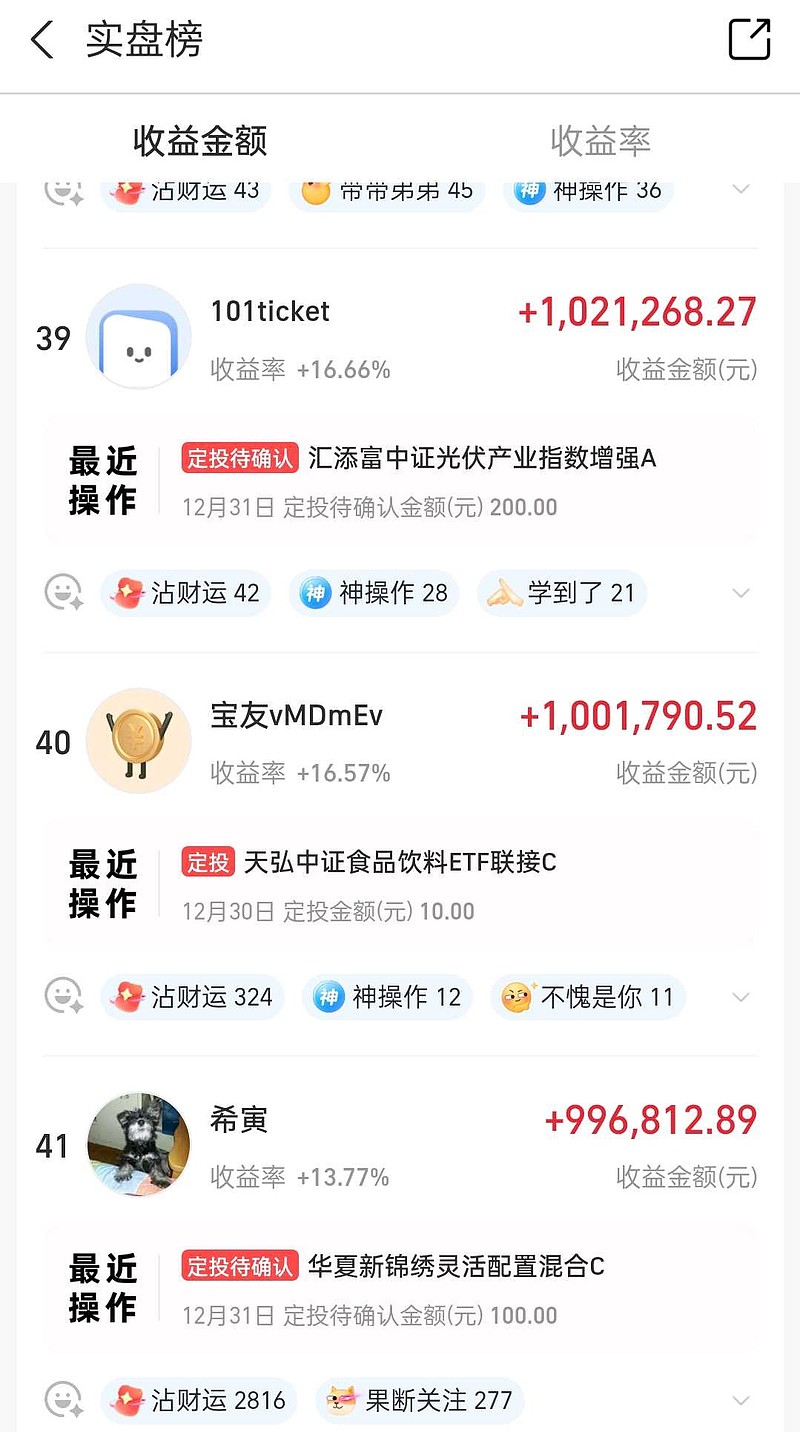 【全国基民2024年收益排名如