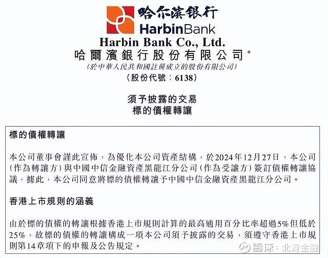 哈尔滨银行(hk:06138)