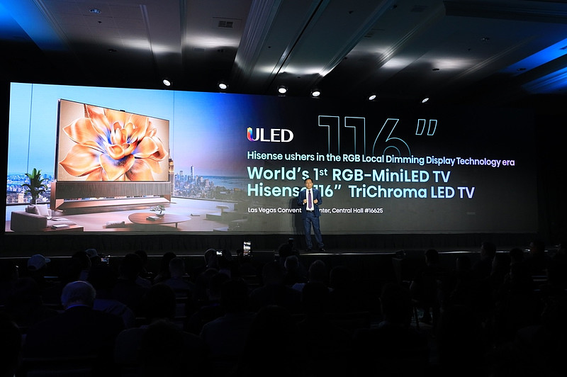 海信发布全球首台116英寸RGB-Mini LED电视，色彩表现超越QD-OLED-锋巢网