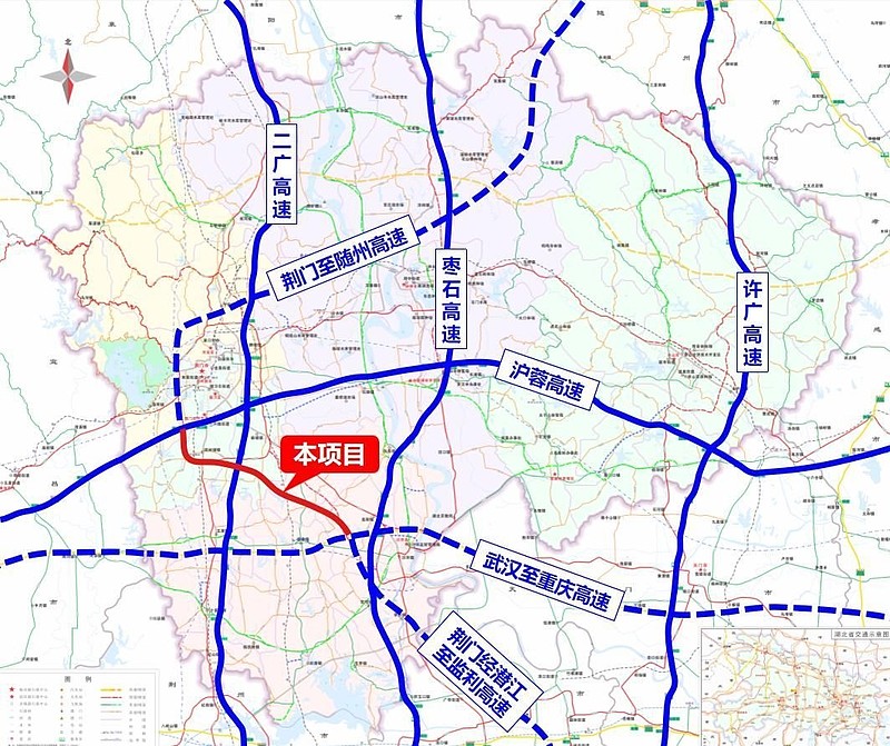 近日中建三局联合体中标荆门经潜江至监利高速公路荆门至沙洋段经营性