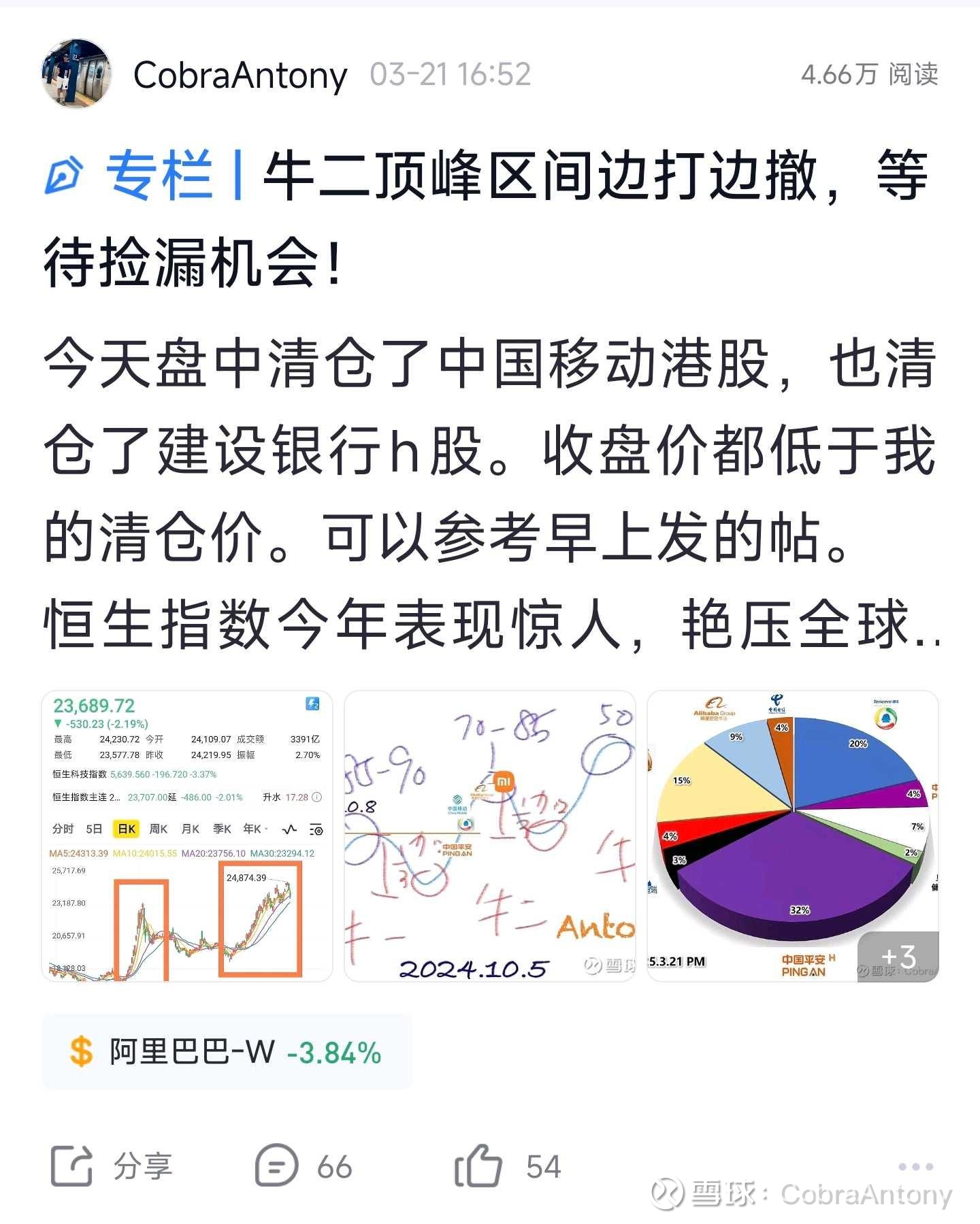 看多做空，看空做多，正常吗？对我来说很正常！  昨天很多人说你看多小米，但是你清仓了小米，很矛盾。大多这些人从点线看问题，这类人大多只是长线持有或者研究一到两个板块...