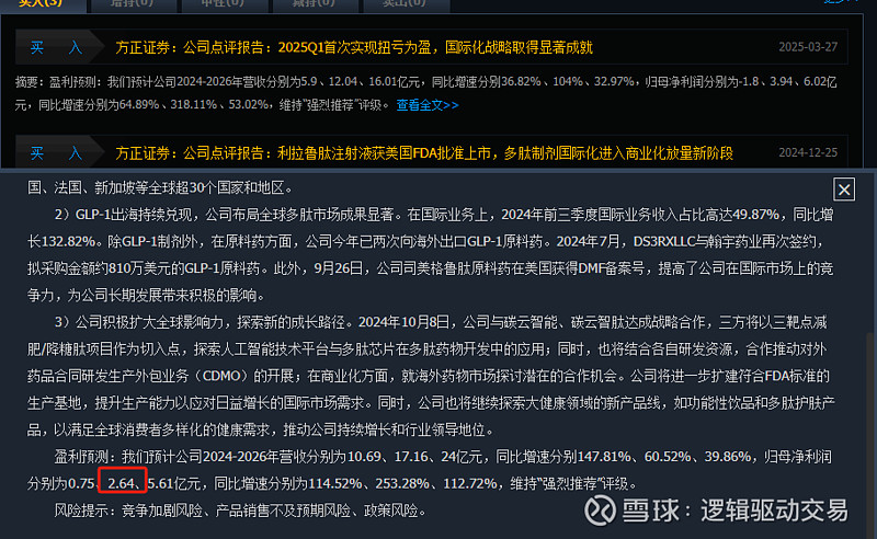 超预期|2024年财报净利润断层股票池5(20250330) 一、业绩超预期个股汇总:本表格一共有2只个股,分别是 广大特材 、 圣诺生物 ...
