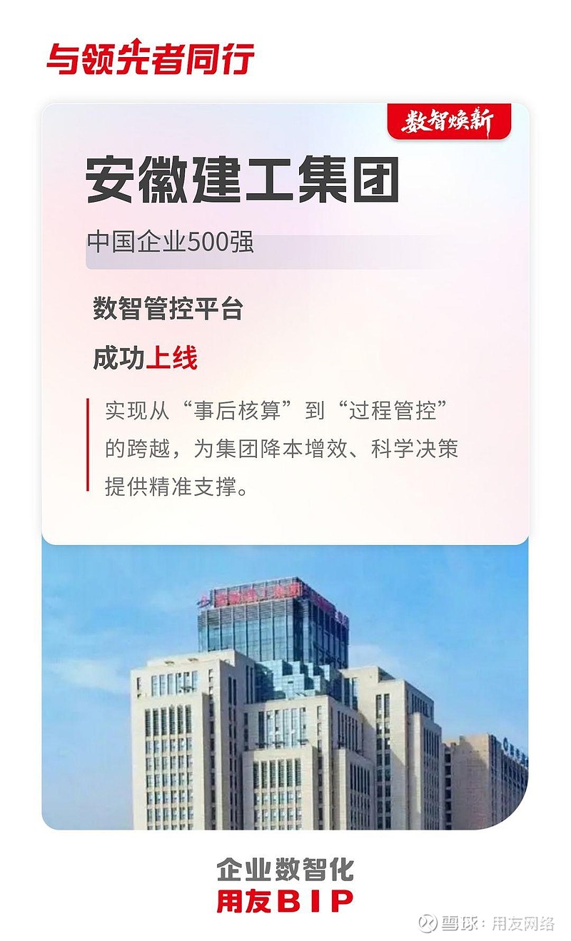 安徽建工集团上线数智管控平台，驱动高质量发展 4月21日， 安徽建工 集团股份有限公司（以下简称建工集团）召开建工集团数智管控平台财务管理系统 ...