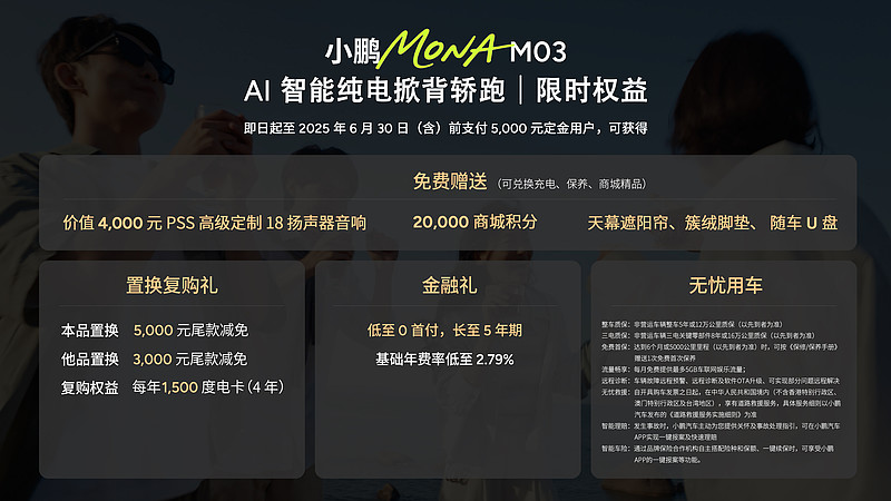 11.98万元起！高阶智能辅助驾驶领航，小鹏MONA M03四款新版型升级上市-锋巢网